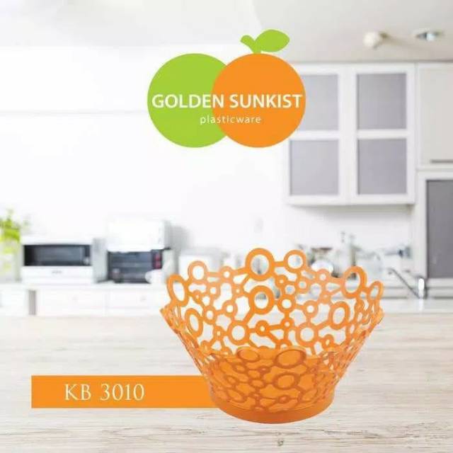 Keranjang buah Golden sunkist KB 3010 / Wadah buah dan sayuran plastik warna