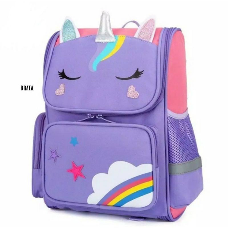 Tas ransel backpack karakter Unicorn/Batman ransel anak Sekolah Paud Tk SD perempuan/Laki laki Import