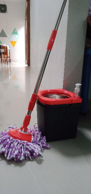 Bolde Super Mop Double Size Kain Pel Praktis Dan Mudah Dengan Ember Dan Pemeras Kain Pel Random