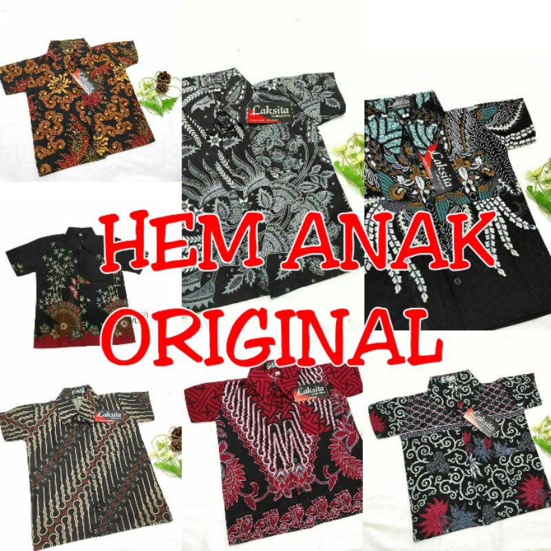 Hem batik  anak usia 2-12 th