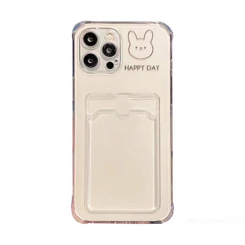 Soft Case Silikon TPU Transparan Shockproof Motif Beruang Untuk IPhone 13 12 Mini 11 10 Pro XS Max X XR 8 7 6 6S Plus SE 2020