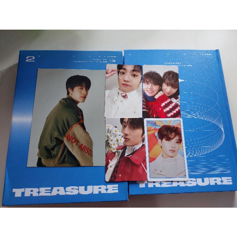 Pc photocard treasure the second step, haruto kacamata, haruto kembang, unit jaewoo, asahi bunga asa