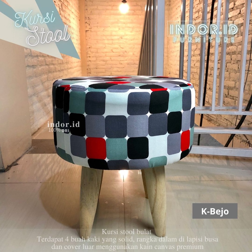 STOOL SOFA BULAT BAHAN PREMIUM MOTIF TERBARU MURAH/ KURSI PUFF KURSI STOOL SOFA MINIMALIS