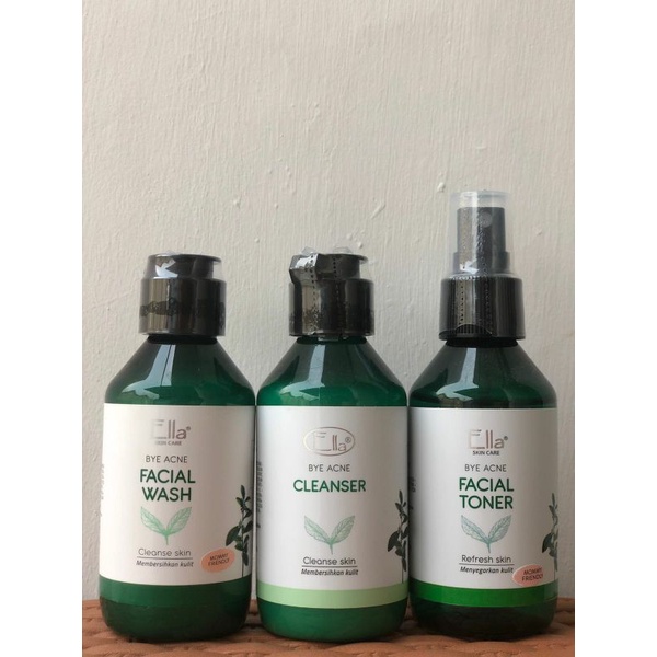 Ella Skincare Paket Pembersih Bye Acne untuk kulit berjerawat (Berminyak)