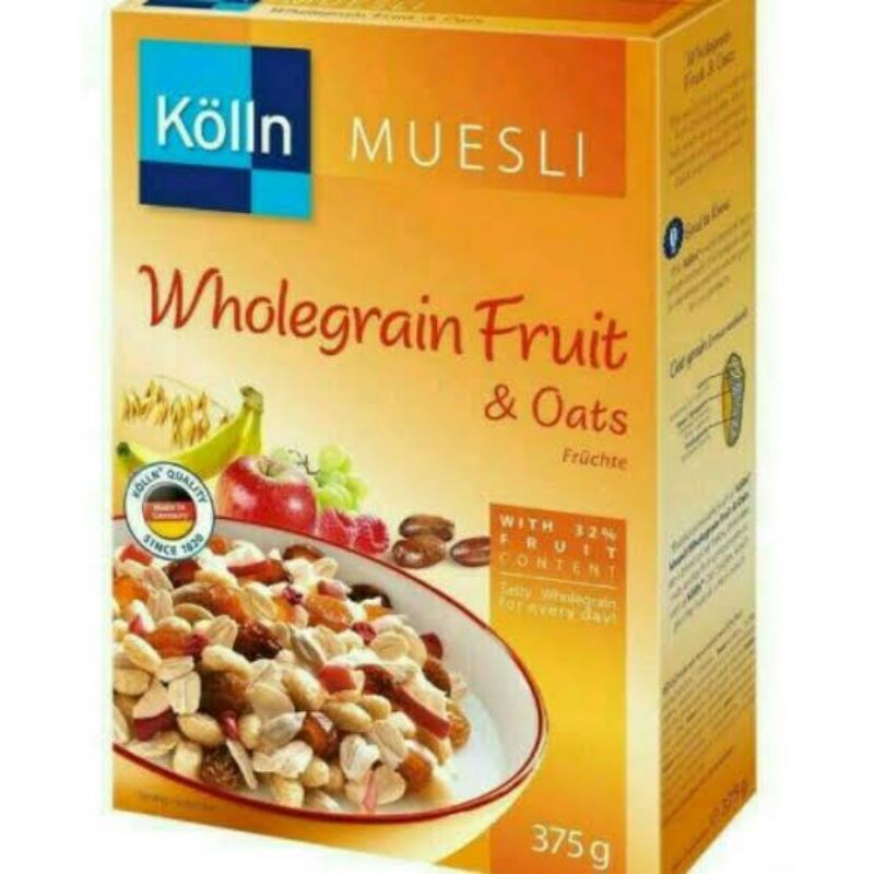 

KOLLN MUESLI WHOLEGRAIN FRUITS & OATS 375GR