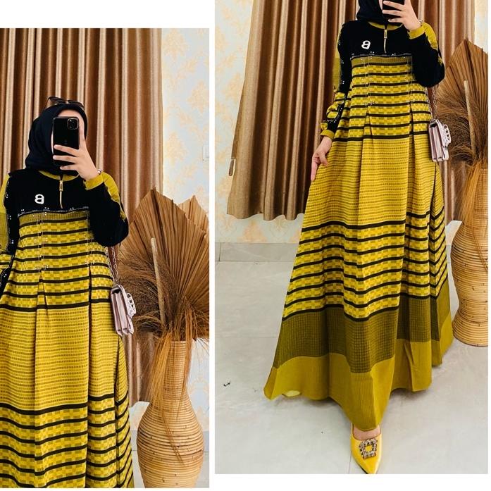 abaya dress/ gamis abaya/ gamis abaya hikmat / hikmat kw/mirip new lussy /gamis aswan/ gamis mutiara