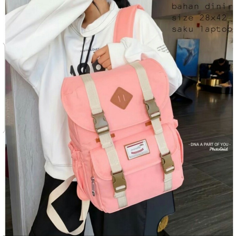 Tas Pria 015 Distro Bandung Ransel Punggung Backpack Cowok Keren sek tutup-Tp F7B6