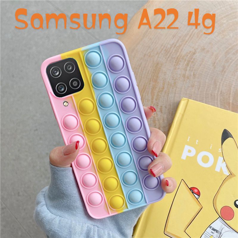 Case Samsung M32 M22 A22 4G Casing Silikon Pop It Polos