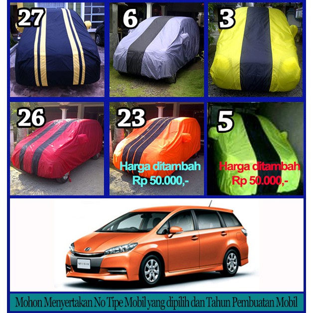 ¨627ª Cover Mobil Toyota Wish, Sarung Mobil Toyota Wish ‡