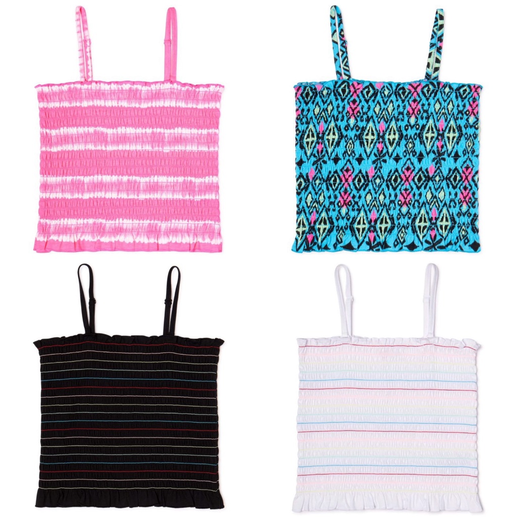 Tanktop Anak Perempuan Smocked Wonder Nation 4 - 16 Tahun