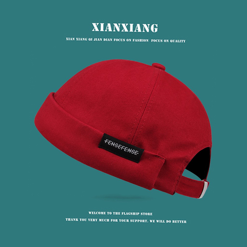 Topi Beanie Tanpa Tepi Gaya Retro Kasual Untuk Pria Dan Wanita