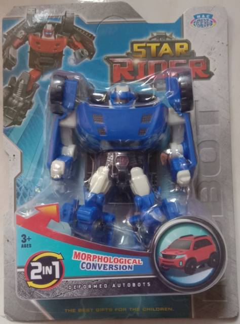 MC 3492 ROBOT STAR RIDER mainan mobil berubah jadi robot morphological conversion deformed autobots