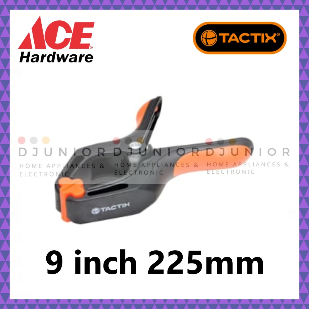 ACE TACTIX - SPRING CLAMP NYLON 9 INCH 225 MM / PENJEPIT KAYU BESI KLEM 225MM