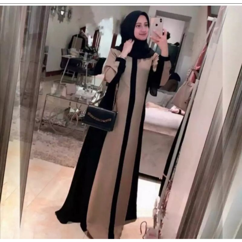 gamis kekinian/gamis elegan/terbaru/viraln  2021/pakaian wanita/baju dewasa/Gamis samira/gamis teeba