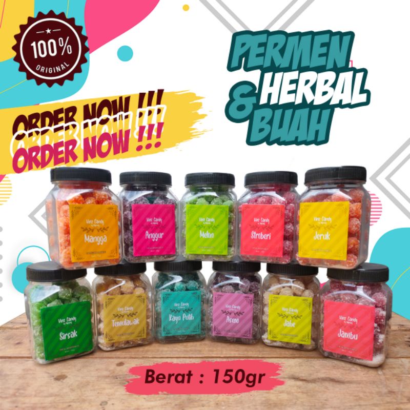 

Permen kayu putih,asem,jahe, temulawak kemasan botol 150gram