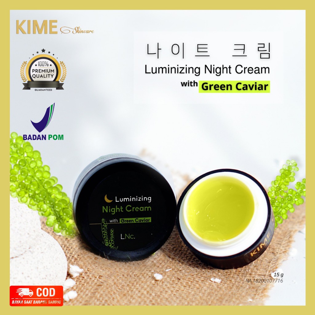 [ BPOM ] KIME Skincare  NIGHT CREAM WITH GREEN CAVIAR