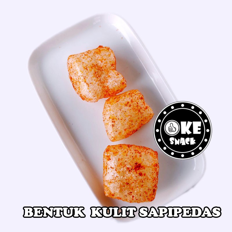 Kerupuk Kulit Sapi super Pedas 65g