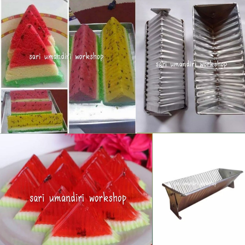 LOYANG SEMANGKA/LOYANG SEMANGKA BERGERIGI/LOYANG SEGITIGA/CETAKAN PUDING SEMANGKA