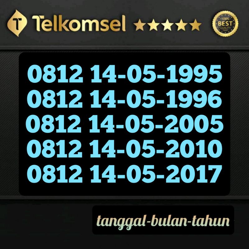 Nomor cantik exclusif tanggal lahir bulan tahun special edition Telkomsel simPATI berkualitas