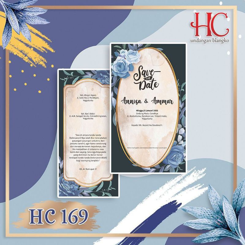 

Undangan Pernikahan Simple Elegan dan Murah HC 169
