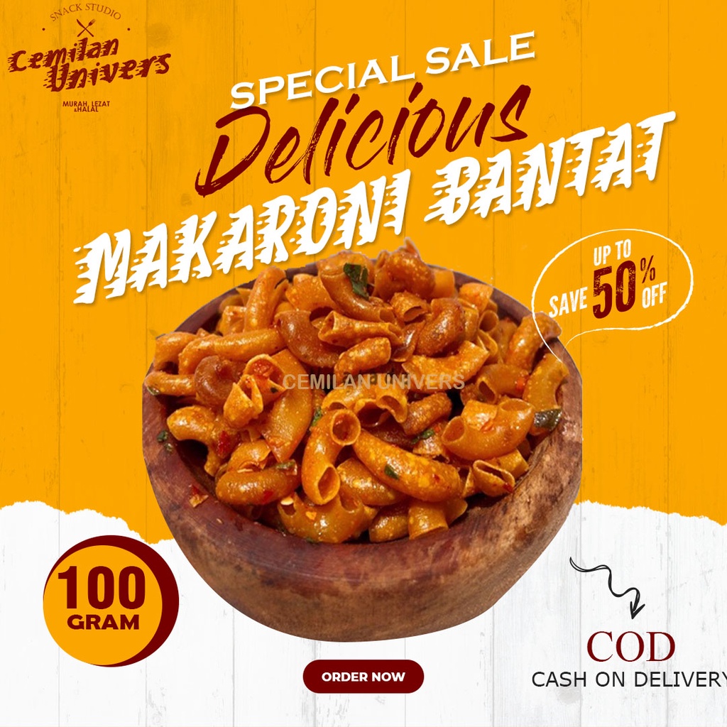 

Makaroni Pedas daun jeruk gurih pedas lezat dan murah 100gram by cemilan univers