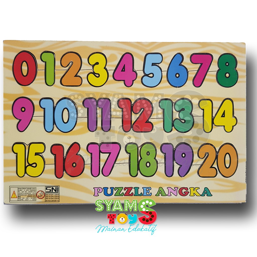 Jual Mainan Edukasi Anak Puzzle Kayu Mengenal Angka | Shopee Indonesia