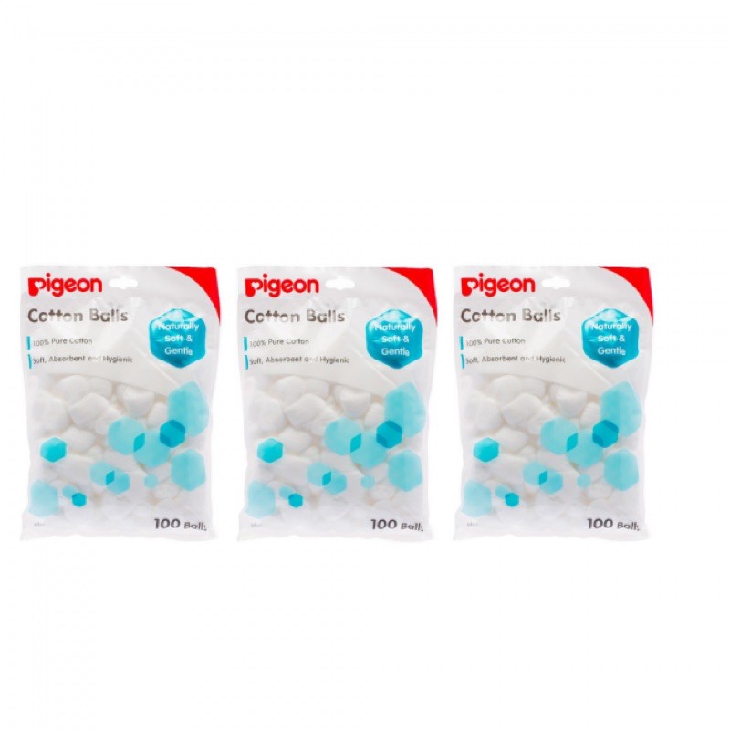 Pigeon Cotton Balls - 100 Balls / Kapas Bulat