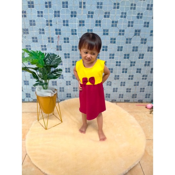 DRESS ANAK PEREMPUAN 1-1,5 TAHUN / DRESS KATUN ANAK / DRESS ANAK BALITA / DRESS