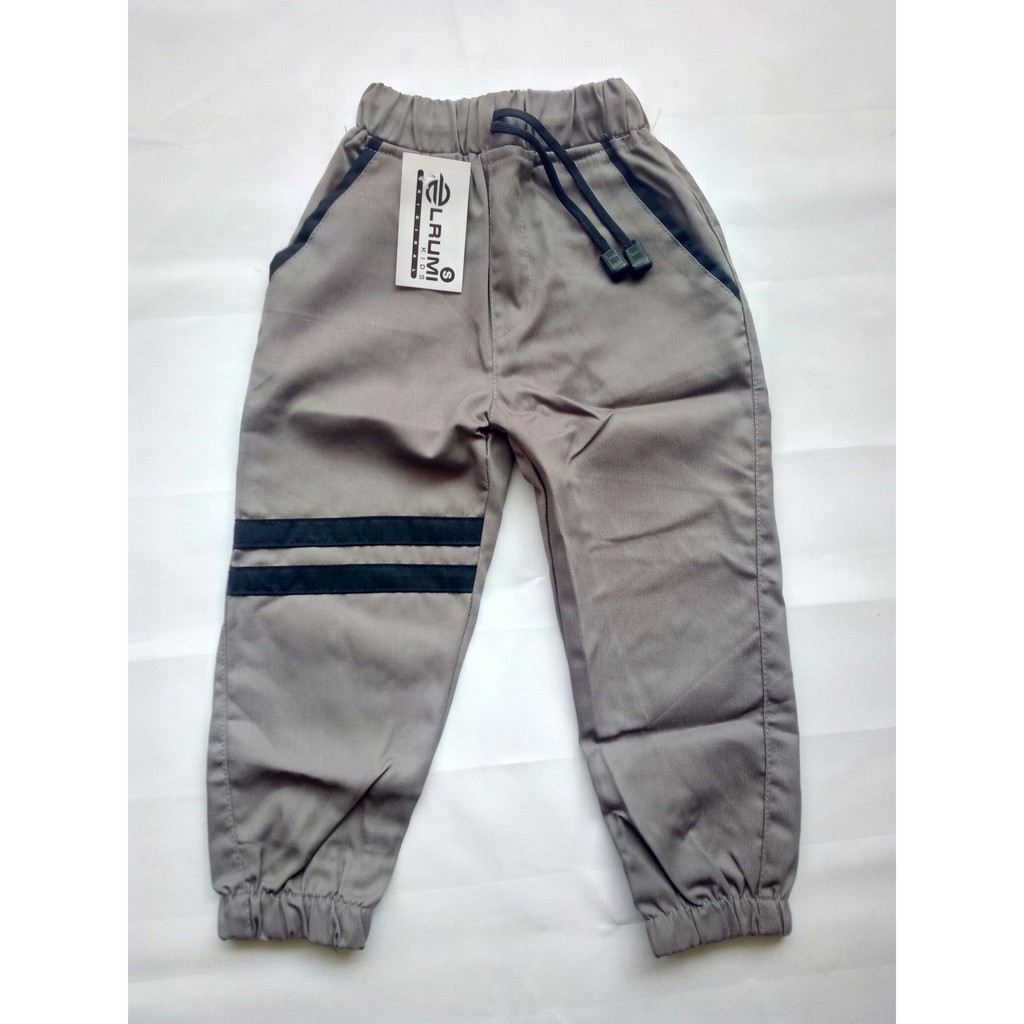 celana chino panjang jogger anak 1-13 tahun katun drill