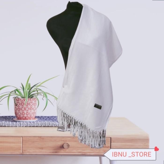 Pashmina Putih Polos// Syal Polos//Selendang Polos