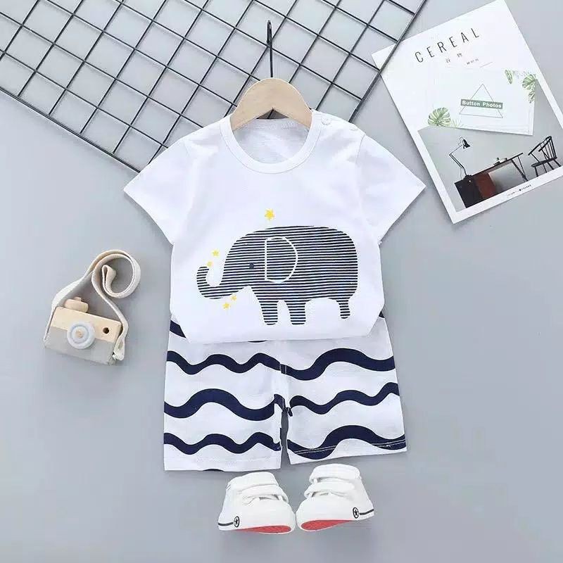 A. Elephant | Baju anak import | setelan bayi import | setelan bayi karakter | baju bayi laki laki