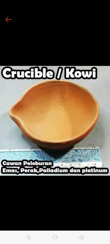 Kowi Krusibel Crucible Peleburan Emas Crucible Melting Disc