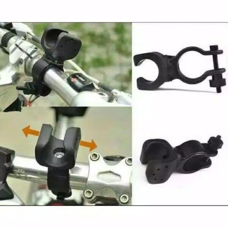 holder senter sepeda 360° bicycle torch flashlight bracket holder