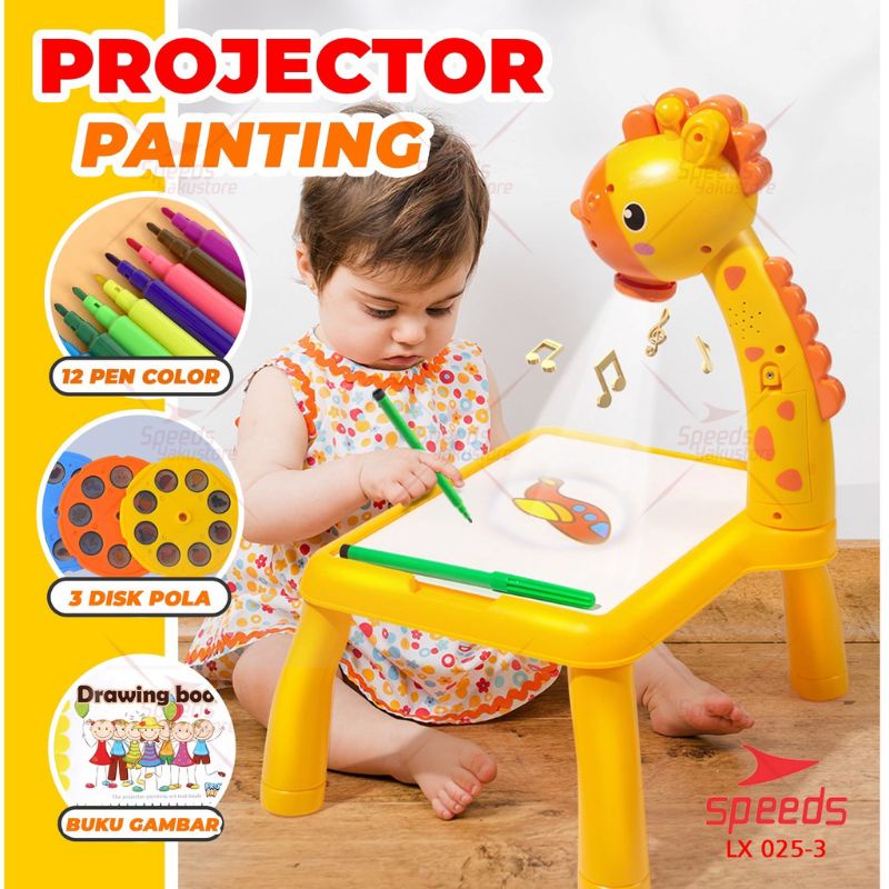 (PROMO) Meja gambar anak / proyektor gambar anak / proyektor giraffe drawing / meja menggambar anak 