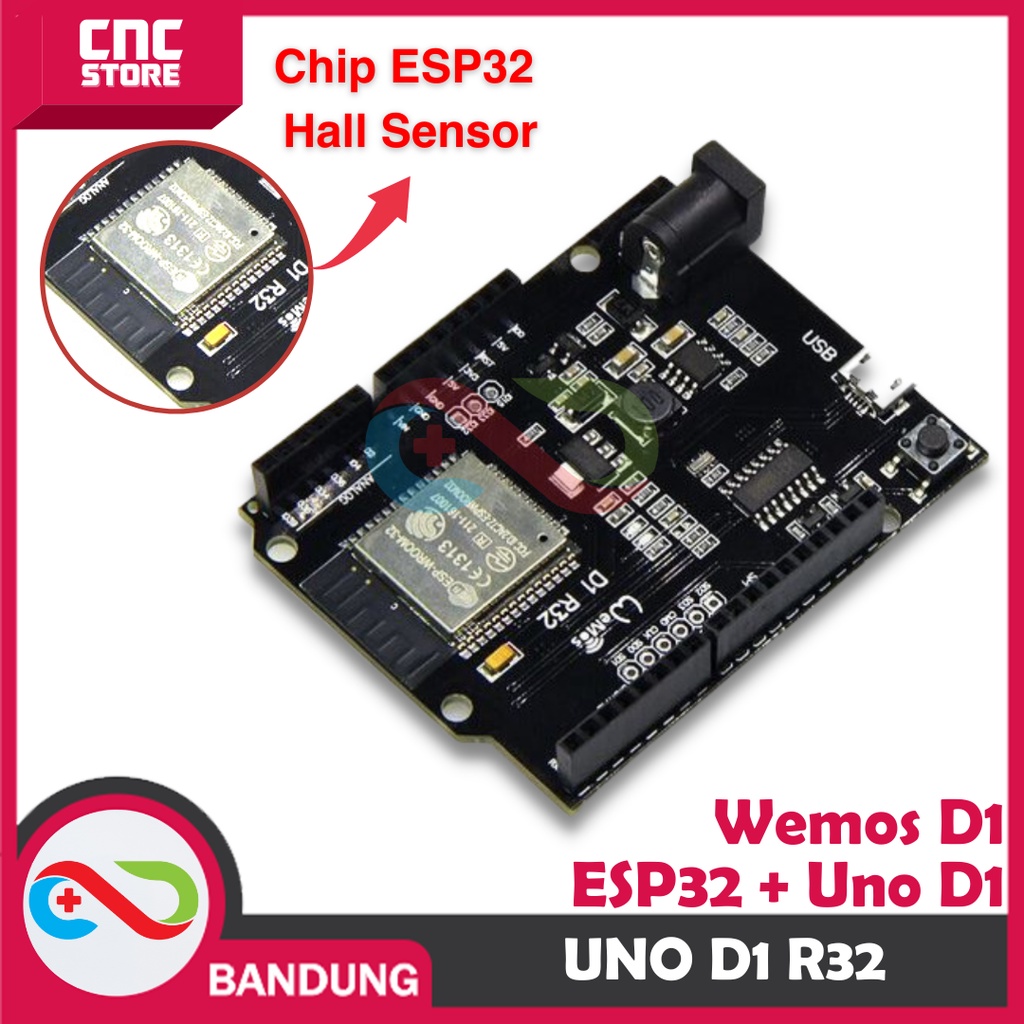 WEMOS ESP32 ARDUINO UNO D1 R32 WIFI ESP32 4MB