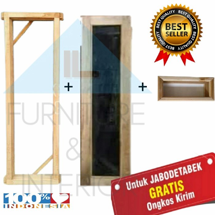 Set kusen Daun Jendela Minimalis kayu meranti kamar rumah utama murah