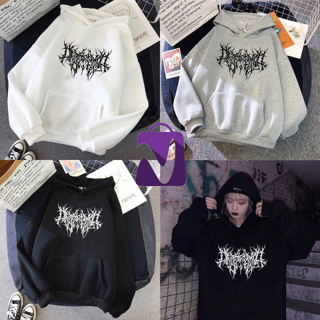 PROMO!!! HOODIE HARAJUKU GOTHIC KOREA HOODIE SWEATER BAHAN FLEECE ADEM BERTUDUNG PRIA WANITA TRENDY