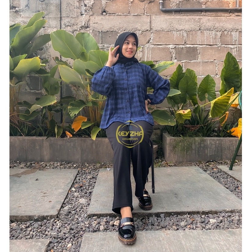 Raya smoke blouse flanel
