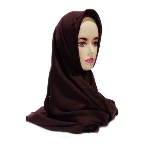 Hijab Saudia Ansania Rawis Warna Coklat Original