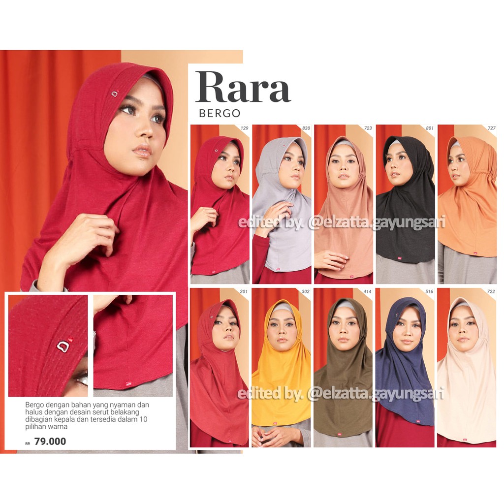 BERGO INSTAN RARA BY DAUKY FASHION (HIJAB SERUT BELAKANG)