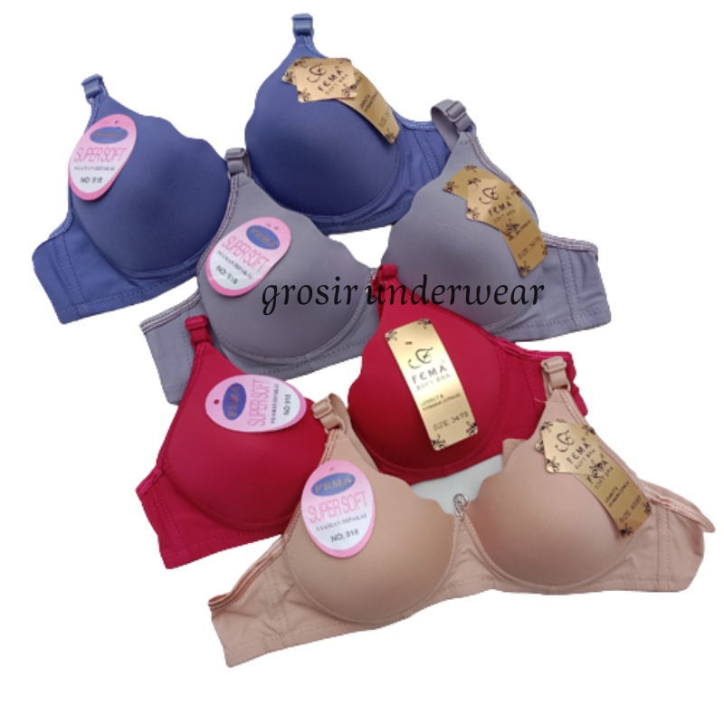 BH Fema 918 Bra Wanita Remaja Dewasa Cup Kecil Tanpa Kawat