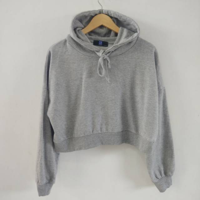 Crop Top Hoodie Grey FRMD