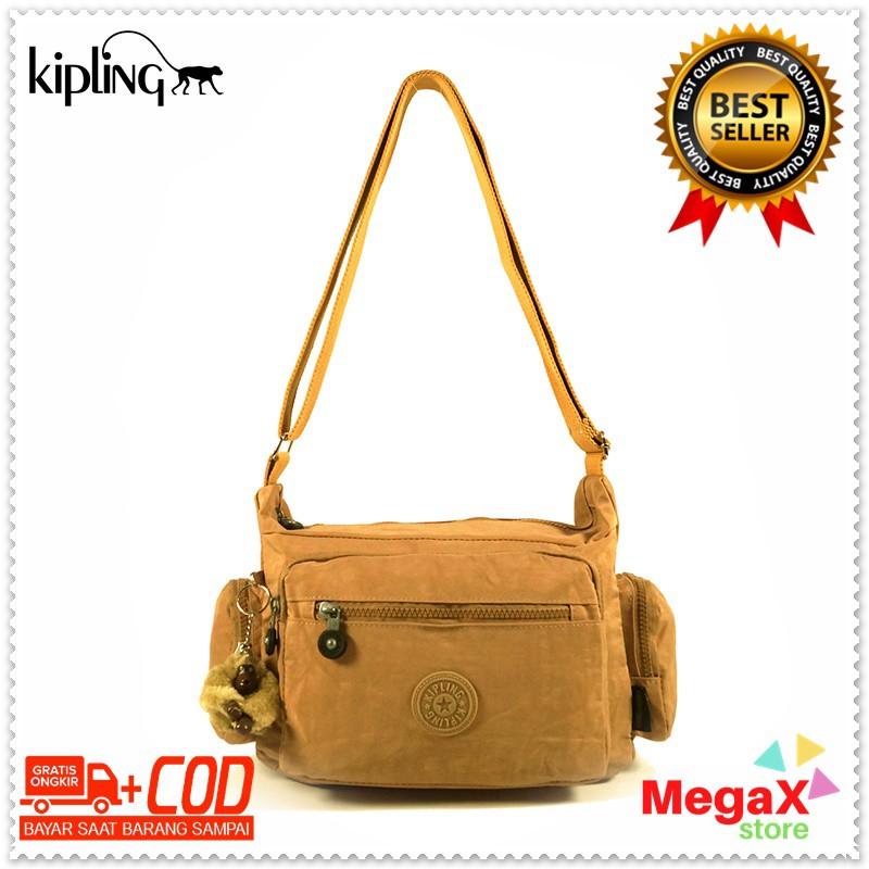 TAS KIPLING WANITA SELEMPANG ATAU TAS SELEMPANG WANITA BERBAHAN PARASUT BERBOBOT RINGAN 6138