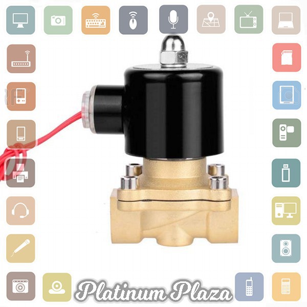 NBCJ Electric Solenoid Water Valve 220V 1/2 Inch - 2W-160-15 - Black`123YZ1-