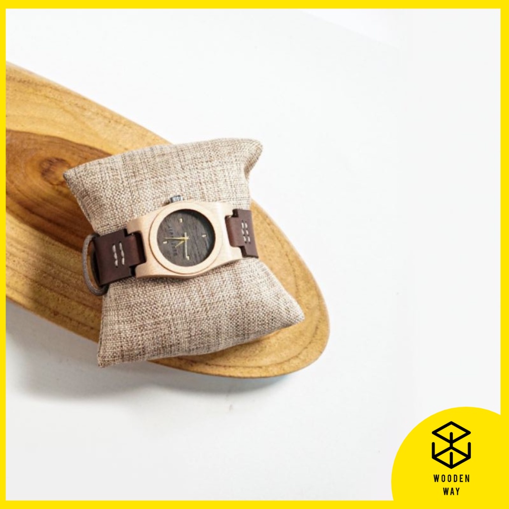 WOODENWAY Jam Tangan Kayu Pria Wanita - ganesha Jam tangan kayu couple pra wanita kekinian original 