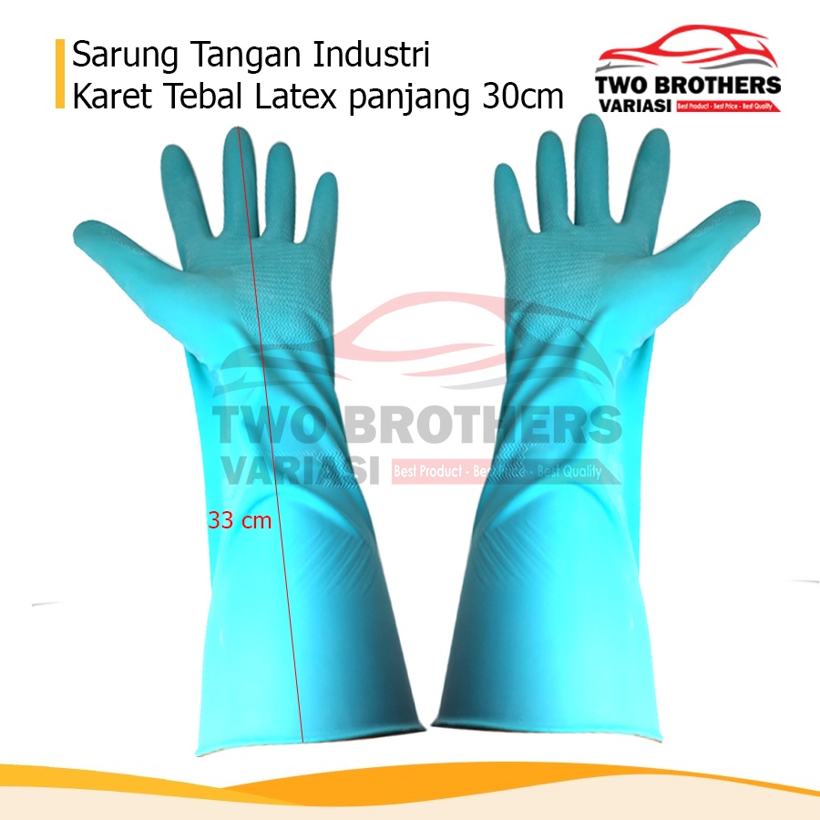 Sarung Tangan Industri Latex karet tebal panjang 30cm