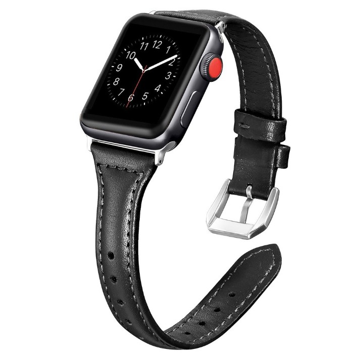 Tali Slim Modis Leather Strap Untuk Apple Watch 38mm 40mm 41mm 42mm 44mm 45mm