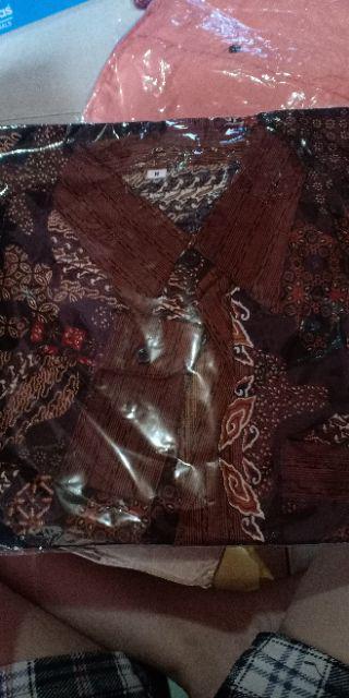 Bswart Batik Hrb026 Kenongo Hem Pendek Padi Pekalongan M L Xl Batik Pria Murah Modern Grosir