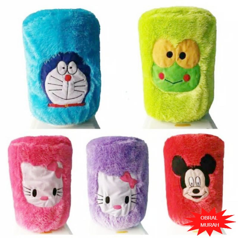 Abimstorid murah terbaru sarung / cover tutup / galon aqua bulu karakter rasfur lembut halus warna w
