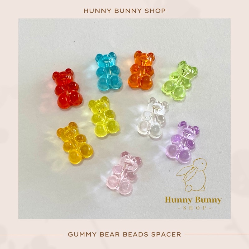 [READYSTOCK] GUMMY BEAR BEADS SPACER BOLONG TENGAH / MANIK GUMMY BEAR